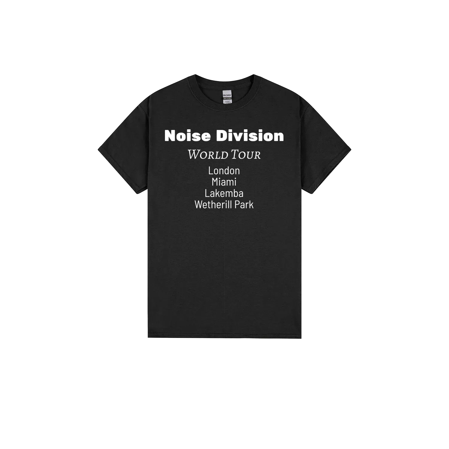 Black front flat lay