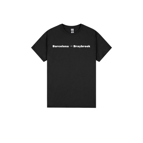 Black front flat lay